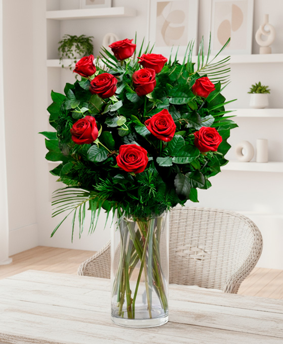 Strauß mit 10 Rosen