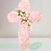 Trauerkreuz rosa mit Detail